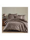 Clasy Home Set Huse Pentru Pilote Sadra 100% Bumbac 200x220cm Dublu Cu 2 Fețe De Pernă & 1 Cearșaf Sadra