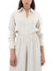 Shirt Women's Linen Long Sleeve Shirt Beige