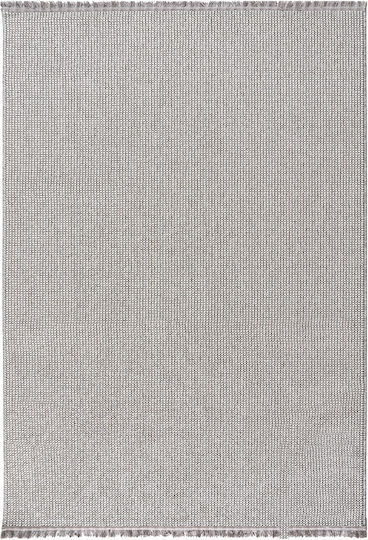 Beauty Home Antirutsch Teppich Rechteckig Weiß Grau 67x140cm