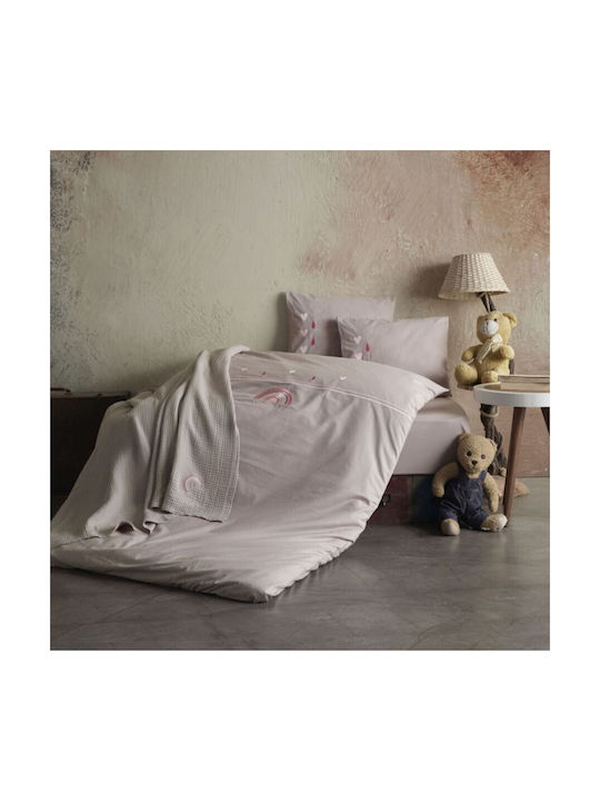 Class Home Collection Σετ Βρεφική Παπλωματοθήκη με Μαξιλαροθήκη Brown 120x150εκ.