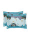 Das Home Wild Road Kids Pillowcase Set 50x70cm Green, Grey