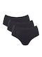 Βαμβακερά Γυναικεία Slip 3Pack Μαύρο