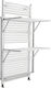 GreenTech Folding Wall Clothes Drying Rack for Balcony made of Aluminum with Hanging Length 10m