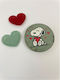 Wooden Handmade Magnet Snoopy Love 4 Designs Design 3