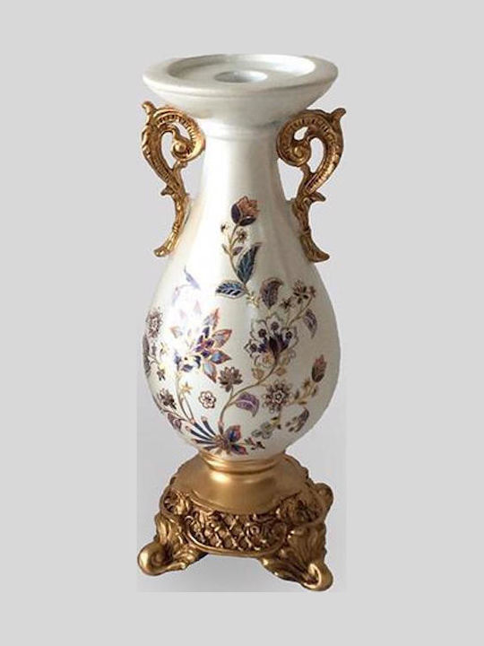 Eurolamp Candle Holder Porcelain in White Color 12x29x11cm 1pcs