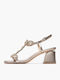 Leder Sandalen Gold