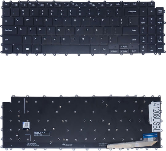 Laptop Keyboard Samsung Galaxy Book Pro 360 2-in-1 15.6" Np950qdb-kb1us Np950qdb-kb2us Ba59-04674a Ba59-04675a 21f6b-us Ba98-02809b Us No Frame Backlight Black Code 41208usbl