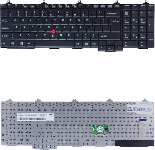 Laptop Keyboard Fujitsu Lifebook E781 E752 E782 U772 Celsius H720 H910 H920 Mp-10j6600-d851 UK Pointer Black Code 41209ukpointer