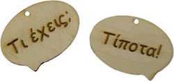 Holz-Hängeset Paare Dialog 4~5cm 2 Sets