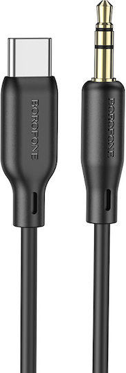 Borofone USB 2.0 Cable USB-C male - 3.5mm Μαύρο 1m 2341