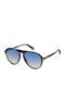 Polaroid Unisex Sunglasses with Brown Tartaruga Plastic Frame and Blue Gradient Lens PLD6225/S 086/Z7
