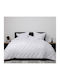 Pucioasa Husă de pătură De Lână Single 160x210cm Alb 400 g/mp²Gsm