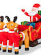 Inflatable Santa Claus in Sleigh Red
