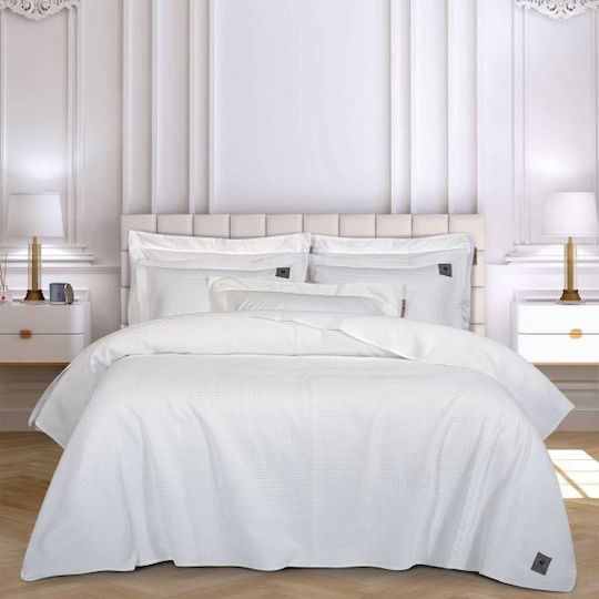 Greenwich Polo Club 3494 Coverlet Queen Size Microfiber White 240x250cm