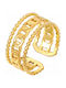 Celestria Damen Ring aus Stahl Vergoldet