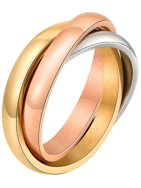 Celestria Damen Ring aus Stahl Vergoldet