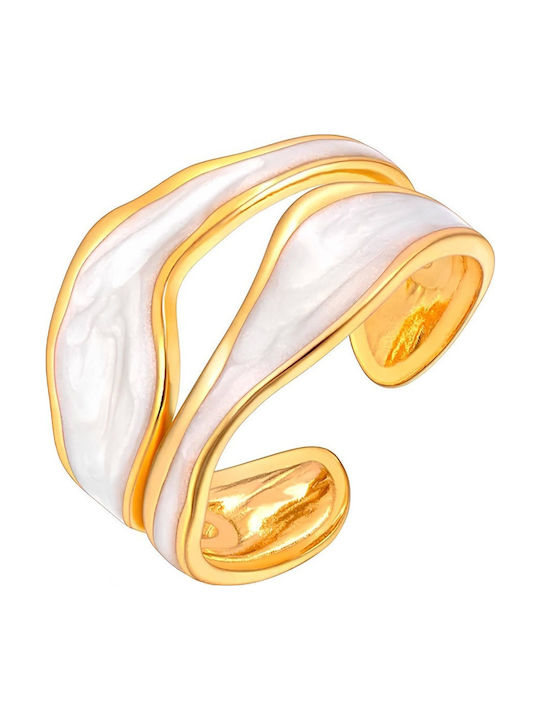Celestria Damen Ring aus Stahl Vergoldet