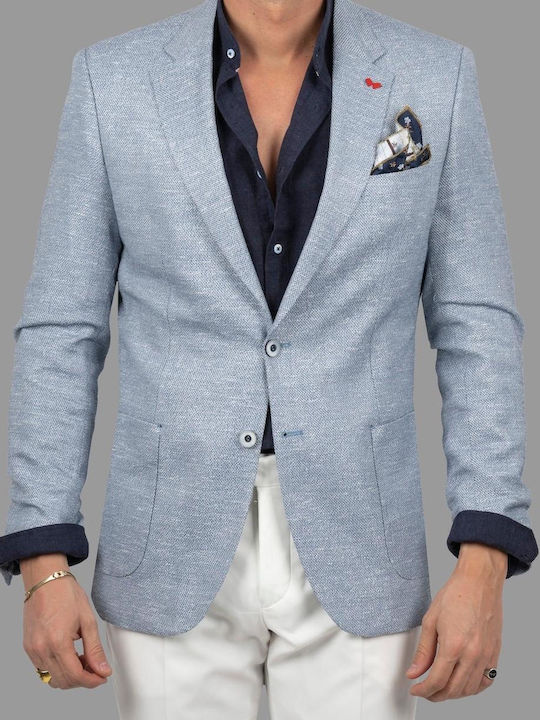 Men's Summer Suit Jacket Slim Fit Blue/raf