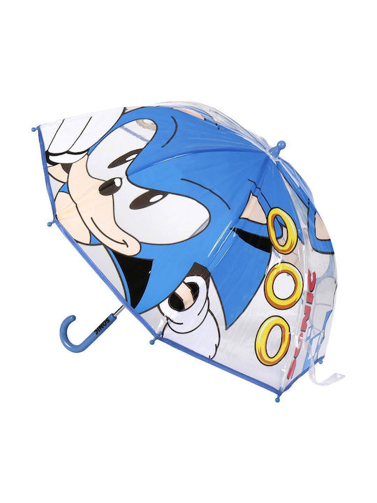 Arnetta Kinderregenschirm Gebogener Handgriff Blau 45cm