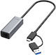 Allnet USB-C Адаптер За Мрежа С Проводна Връзка Ethernet