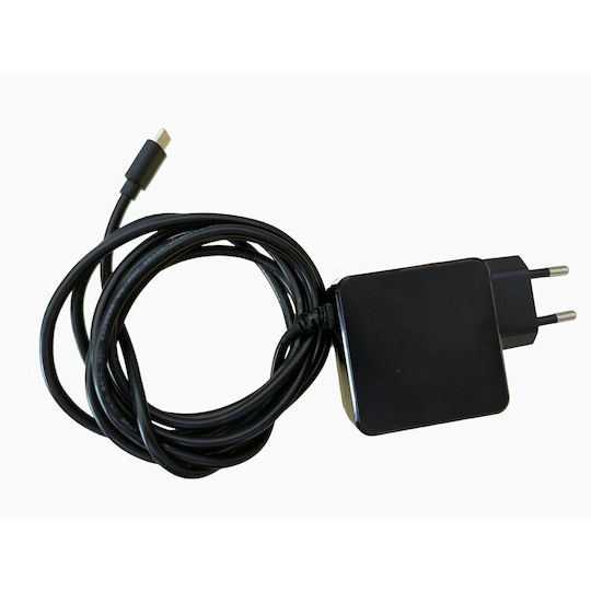 Allnet Φορτιστής με Ενσωματωμένο Καλώδιο GaN USB-C 45W Power Delivery / Quick Charge 3.0 Μαύρος
