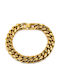 Poco Loco Chain Hand made of Steel Gold-plated