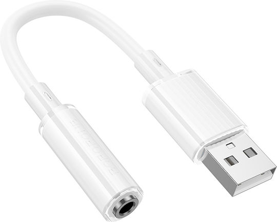 Borofone Bv22 Converter USB-A male to 3.5mm female White 1pcs