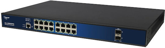 Allnet ALL-SG8618PMJ Managed L2 PoE+ Switch με 16 Θύρες Gigabit (1Gbps) Ethernet και 2 SFP Θύρες