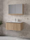 Furnibath Πάγκος με Νιπτήρα & Καθρέπτη Μ81xΒ35xΥ46cm Walnut