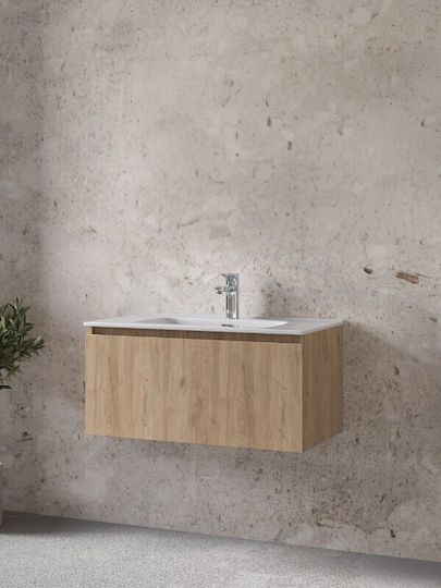 Furnibath Πάγκος με Νιπτήρα Μ81xΒ35xΥ46cm Walnut Furnibath Πάγκος με Νιπτήρα Μ81xΒ35xΥ46cm Walnut