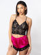 Moongirl Satin Babydoll Fuchsia