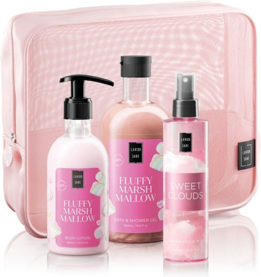 Lavish Care Fluffy Marshmallow Skin Care Set for Moisturizing & Body Cleaning Fluffy Marshmallow Pink 4pcs