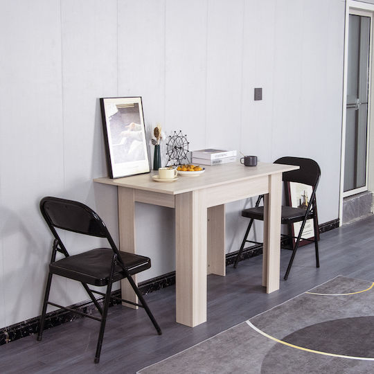 Table Kitchen Extendable Wooden Mortar 90(+30)x60x78cm