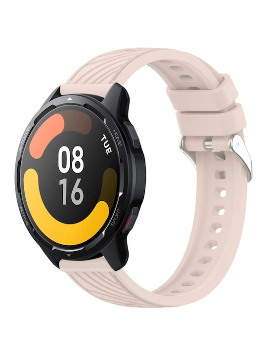 Xiaomi Watch S1 Active Streifenstruktur Silikonarmband 22mm Pink