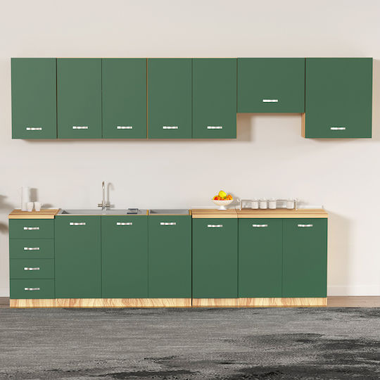 Комплект Кухненски Шкафове Висящи и Подови Green 60x32x49бр