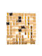 Nuova Vita Hanging Wall Decor Gold Made of Plastic 30x30cm