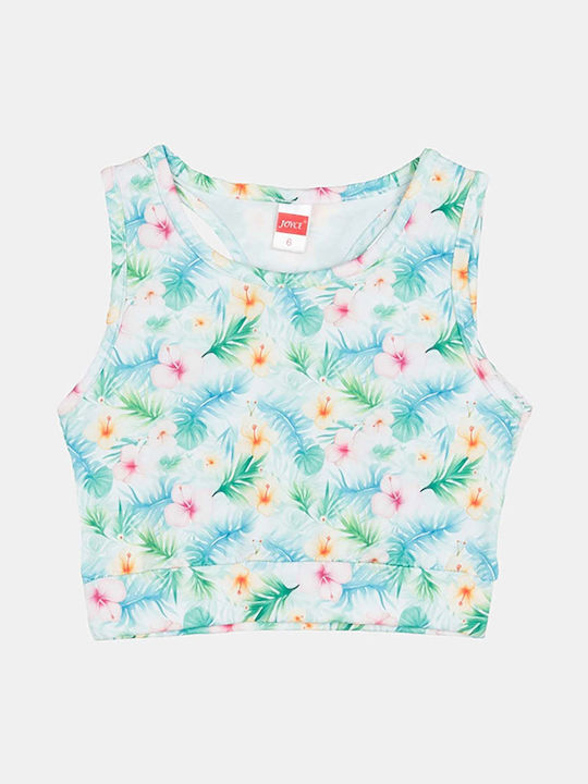 Joyce Kids Tops Sleeveless White Allover The Top
