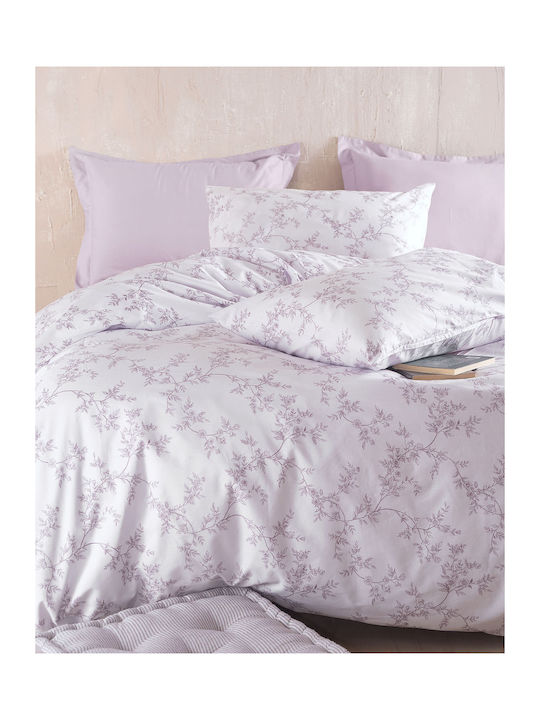 Rythmos Bettdecken-Set Großes Doppelbett 220x240cm Odet Purple 3Stück