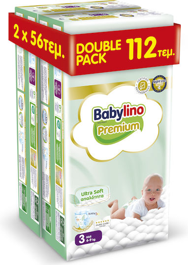 Babylino Πάνες με Αυτοκόλλητο Premium No. 3 για 4-9kg 112τμχ