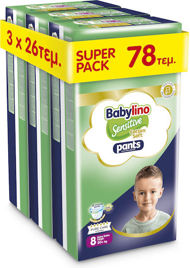 Babylino Diaper Pants Cotton Soft Pants No. 8 for 20+kg 78pcs