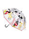 Arnetta Kinder Regenschirm Gebogener Handgriff Bunt mit Durchmesser 45cm.