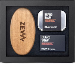 Zew Men Bartseife, Balsam & Bürstenset 3-in-1 Gut Aussehender Bartträger Set