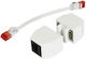 Allnet мрежов адаптер Tp-tp Cat6a гнездо 1:1 8-пинов Rj45 магнитен Poe до 10gbit