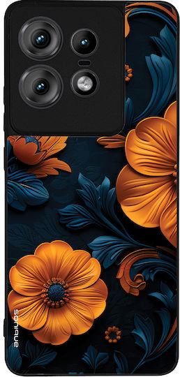 Sonique 3D-Blumenserie Hülle für Motorola Edge 50 Pro 5G Orange 01