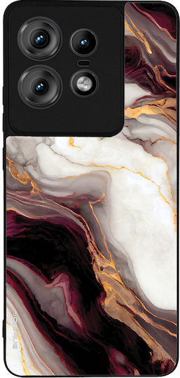 Калъф Sonique Marble Series за Motorola Edge 50 Pro 5G Бордо