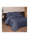 First Choice Set Husă de Pilotă Bumbac Dublă cu 2 Fețe de Pernă & 1 Cearsaf 200x220 Aura Blue