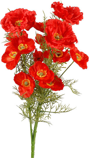 Poppy Fabric Bouquet 50cm A34692 Red