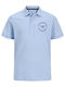 Kids' Polo Short Sleeve Chambray Blue