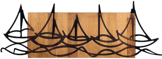 Wallity 3D Mixed Art Μαύρο από Ξύλο 86x31cm
