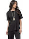 Women's Blouse Short Sleeve Black